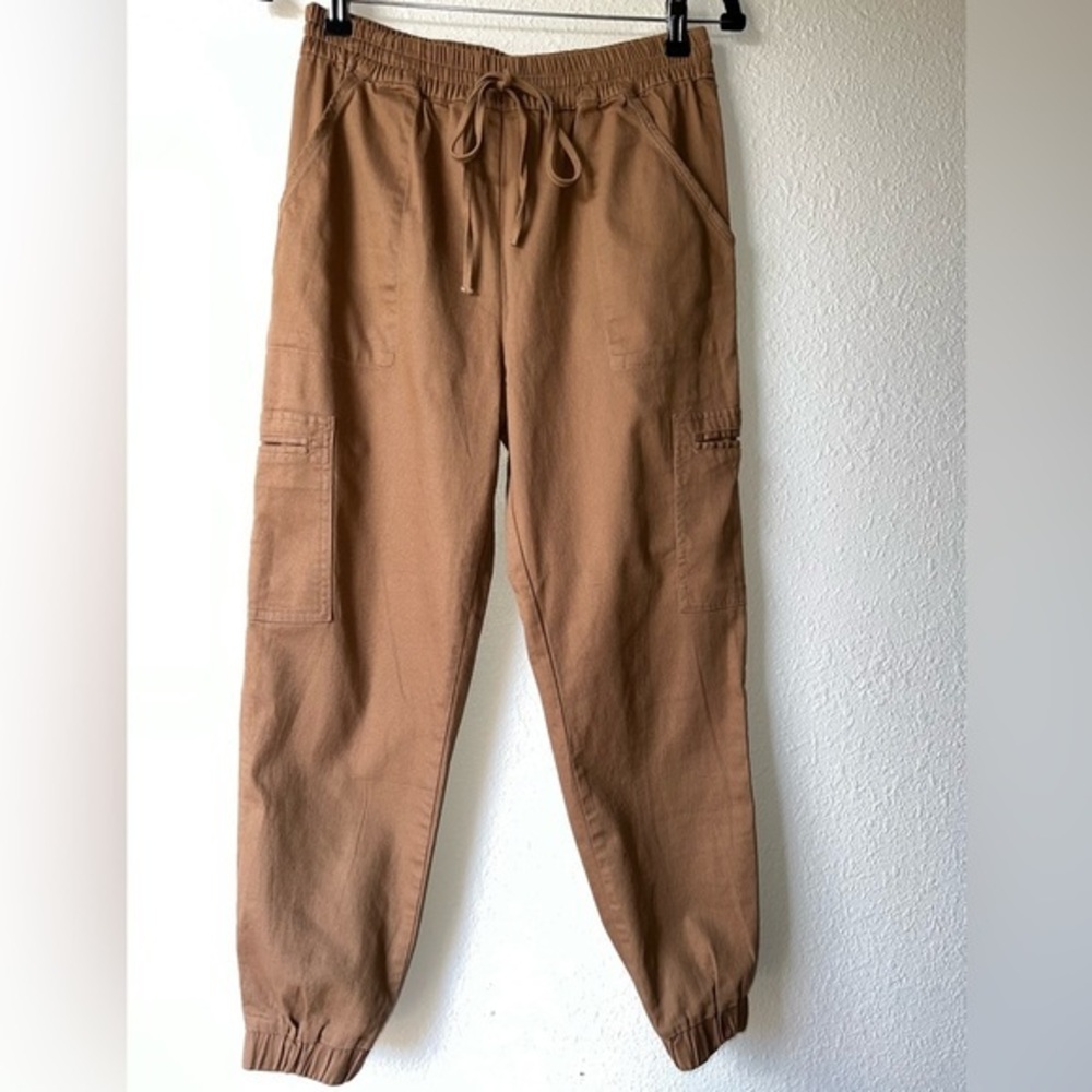 Brown Cargo Jogger Pants